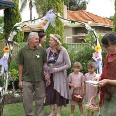 Celebrating a mature and committed love with a garden ceremony
